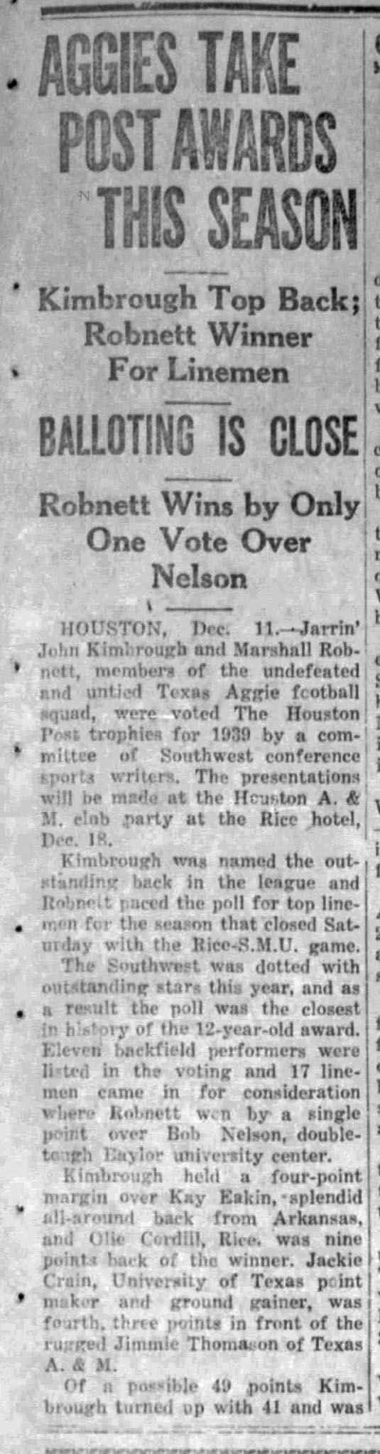The Eagle Archives: December 11, 1939